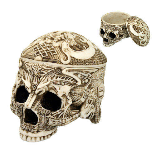 Tibetan Skull Jewelry Box Collectible Figurine – BOTEGA EXCLUSIVE