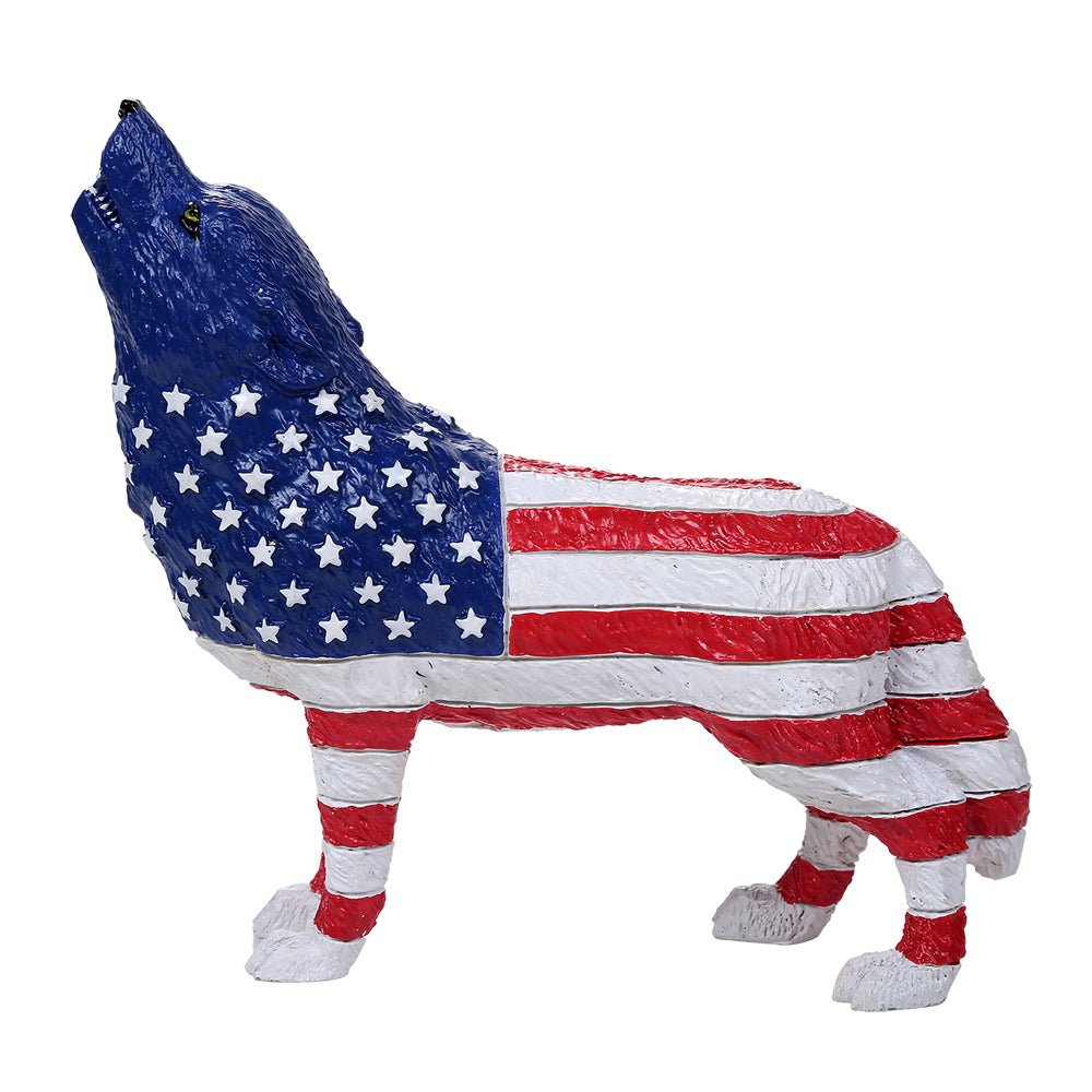 The Wolf Spirit Collection American Flag Wolf Spirit Collectible