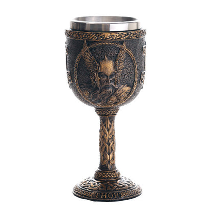 Viking Warrior Ship Ceremonial Chalice Cup 8oz Wine Goblet