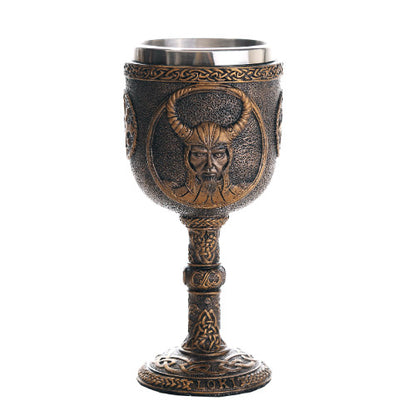 Viking Warrior Ship Ceremonial Chalice Cup 8oz Wine Goblet