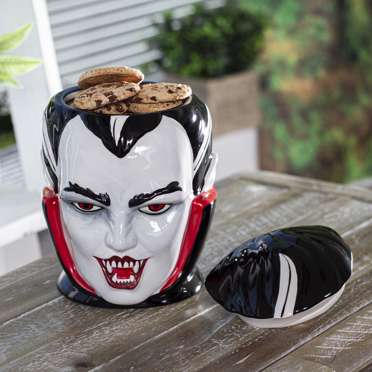 Pacific Giftware Halloween Vampire Dracula Bust Ceramic Cookie Jar