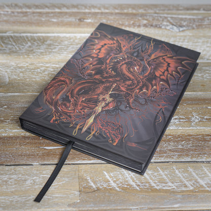 8 Inches Blood Blade Dragon Design Writing Journal with Embossed Cover by Ruth Thompson [hardcover]