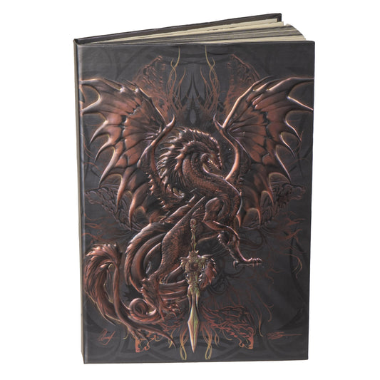 8 Inches Blood Blade Dragon Design Writing Journal with Embossed Cover by Ruth Thompson [hardcover]