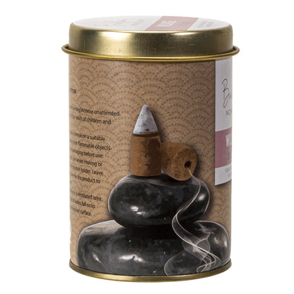 Pacific Giftware Wild Rose Jumbo Backflow Incense Cones Set, 20 Cones Per Tin, Pack of 6