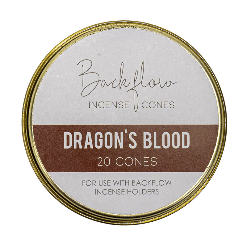 Dragon's Blood Jumbo Backflow Incense Cones, Set of 6 Tins, 20 Cones per Tin by Something Diffrerent UK