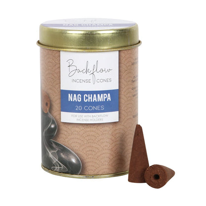 Nag Champa Jumbo Backflow Incense Cones, Set of 6 Tins, 20 Cones per Tin by Something Diffrerent UK