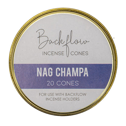 Nag Champa Jumbo Backflow Incense Cones, Set of 6 Tins, 20 Cones per Tin by Something Diffrerent UK