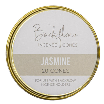 Jasmine Jumbo Backflow Incense Cones, Set of 6 Tins, 20 Cones per Tin by Something Diffrerent UK