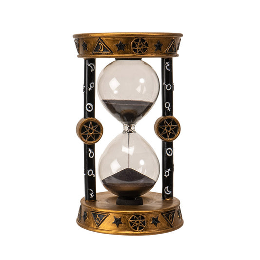 Gothic Astrological Sand Timer Black Sand Hourglass