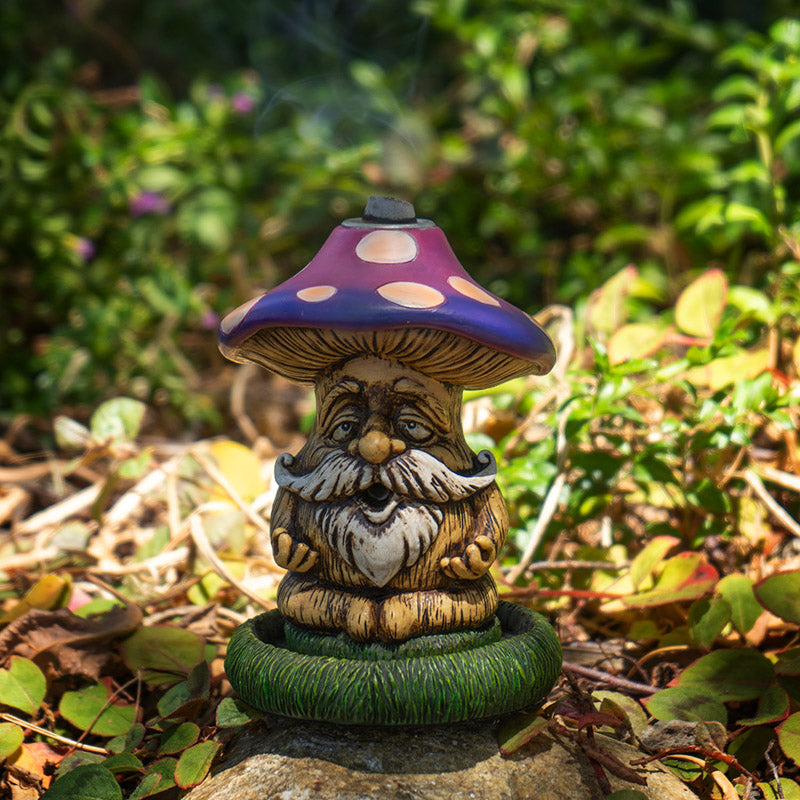 Mushroom Gnome Backflow Incense Burner