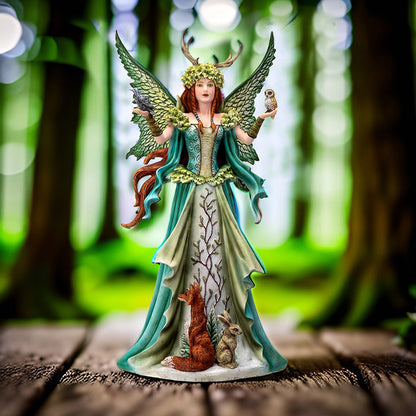 18" Tall Large Fantasy Caretaker Fairy of The Forect - Magical Wildife Protector by Amy Brown ? Statue for Indoor and Outdoor Decor Colletible Figurine