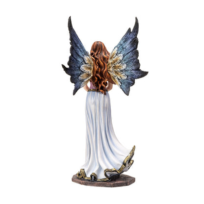 Blue Flame Fairy with Angelic Wings