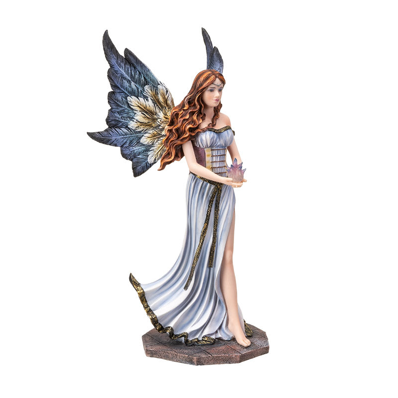 Blue Flame Fairy with Angelic Wings