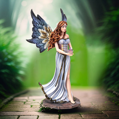 Blue Flame Fairy with Angelic Wings