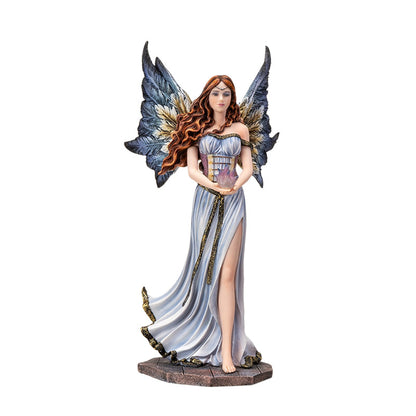 Blue Flame Fairy with Angelic Wings