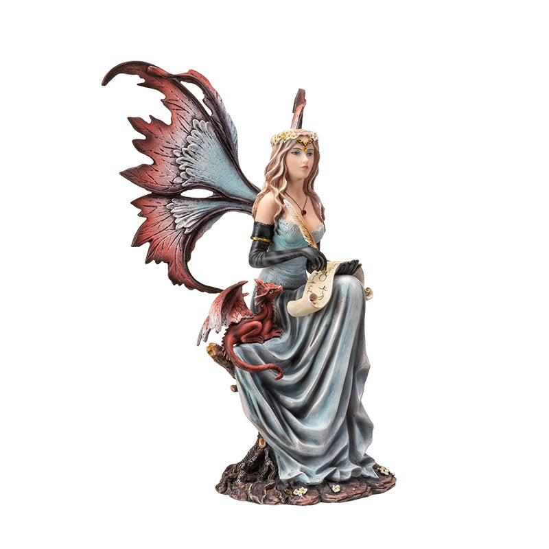 Fairy of The Dragon's Tale Guardian of Wisdom and Magical Scroll