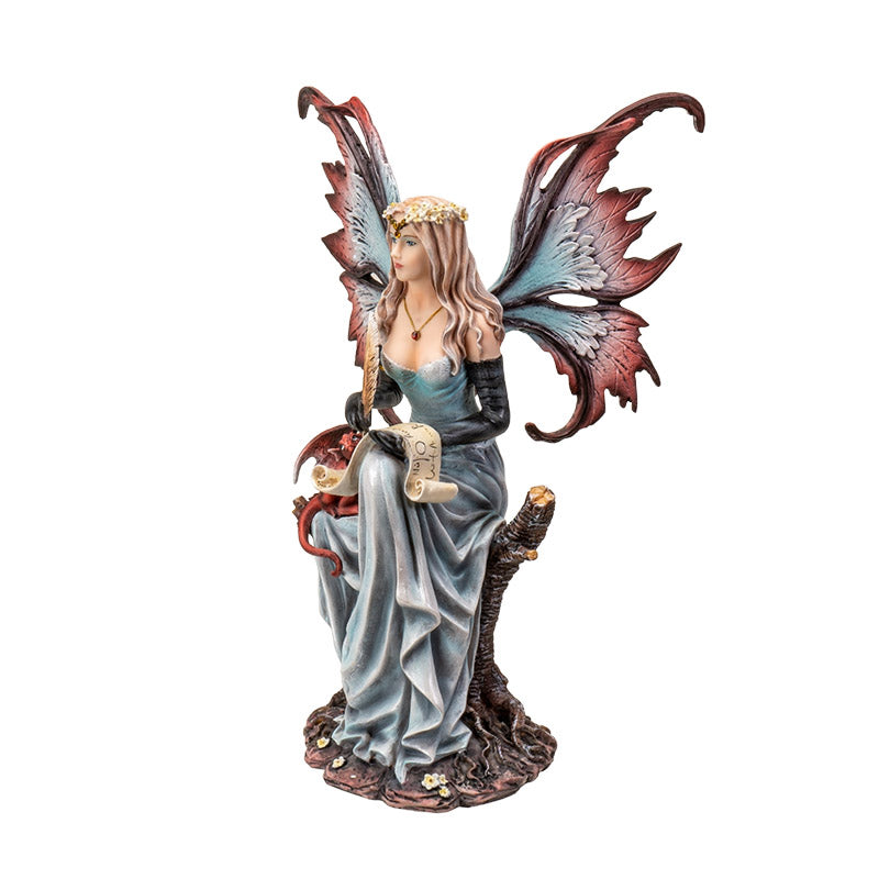 Fairy of The Dragon's Tale Guardian of Wisdom and Magical Scroll