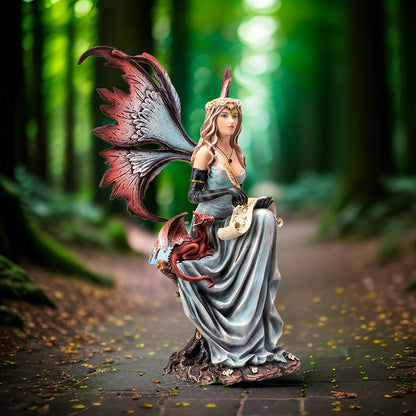 Fairy of The Dragon's Tale Guardian of Wisdom and Magical Scroll