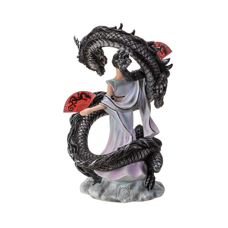 10" Tall Dragon Dancer Masterpiece by Anne Stokes - Enchanting Fantasy Figurine Featuring a Dragon and Goddess, Perfect for Home Decor and Collectible Figurine