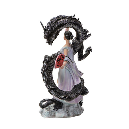 10" Tall Dragon Dancer Masterpiece by Anne Stokes - Enchanting Fantasy Figurine Featuring a Dragon and Goddess, Perfect for Home Decor and Collectible Figurine