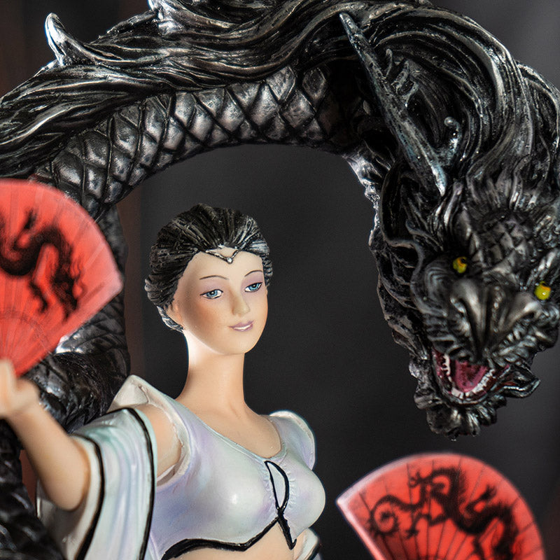 10" Tall Dragon Dancer Masterpiece by Anne Stokes - Enchanting Fantasy Figurine Featuring a Dragon and Goddess, Perfect for Home Decor and Collectible Figurine