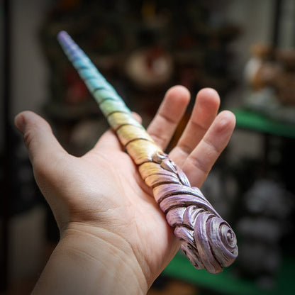 Spiral Unicorn Horn Wand 13 Inches