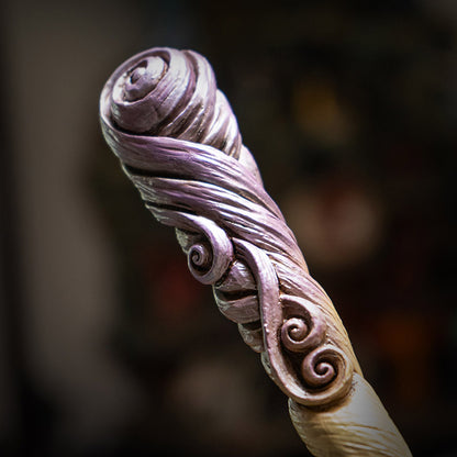 13 Inches Mystical Spiral Unicorn Horn Witches and Wizards Resin Wand Cosplay Costume Collectible Halloween Wand