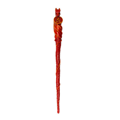 14 Inches Fire Dragon Wand, Mystical Wizards and Witches Magic Wand, Handcrafted Resin Wand Halloween, and Fantasy Collectors, for Children, and Adults