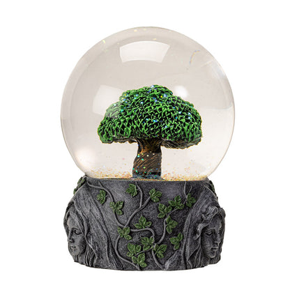 Tree of Life Water Globe with Glitter Sparkle, Mystical Tree Water Globe with Ivy Decor ? Home D‚cor, Meditation & Relaxation Gift for Nature Lovers