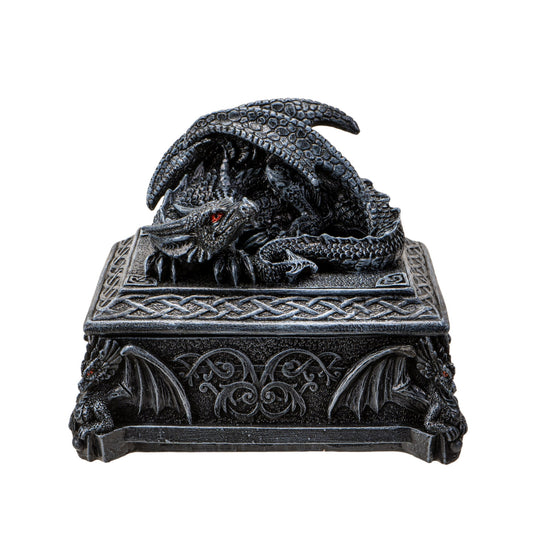 Celtic Dragon Jewelry Box – Winged Guardian Decorative Trinket Holder