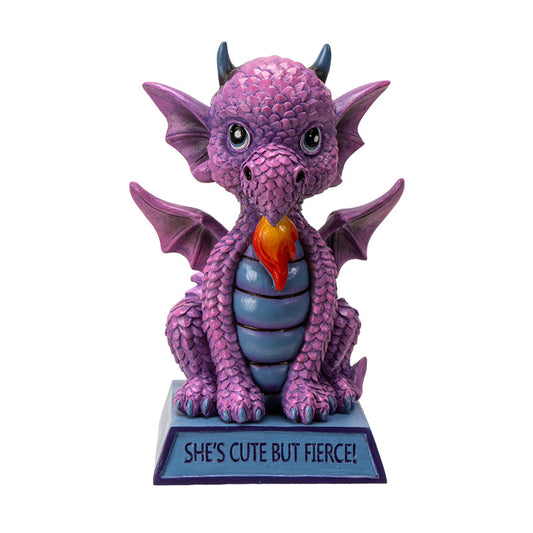 Dragon Collectible Figurine Featuring She’s Cute but Fierce Message