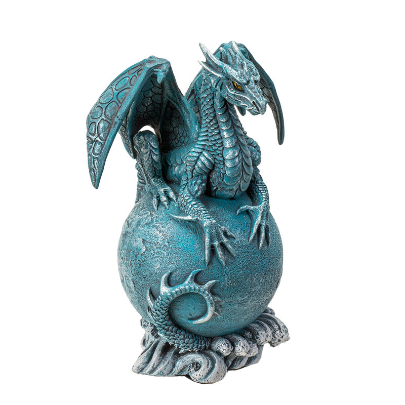 Teal Uranus Dragon on Celestial Globe