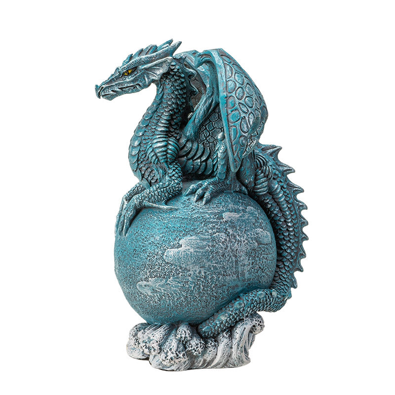 Teal Uranus Dragon on Celestial Globe