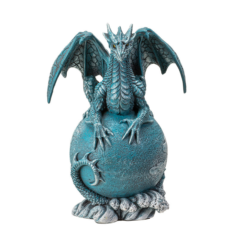 Teal Uranus Dragon on Celestial Globe