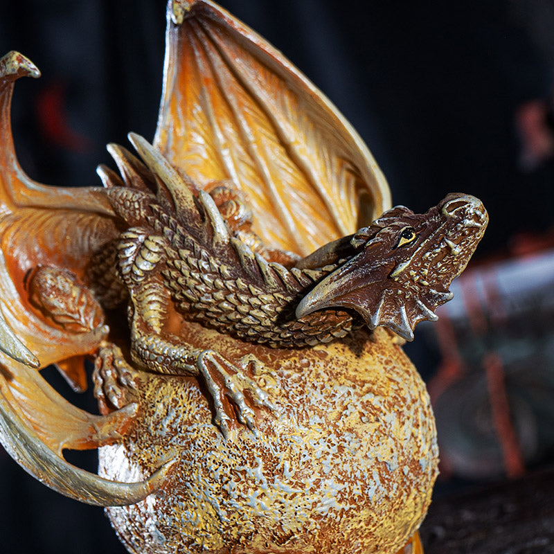 Golden Bronze Venus Dragon on Celestial Globe