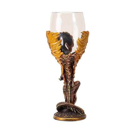 Medieval Dragon Blade Goblet by Ruth Thompson 7oz Goblet for Dungeons and Dragons Fans Unique Fantasy Wine Chalice Goblet for Parties or Gifts