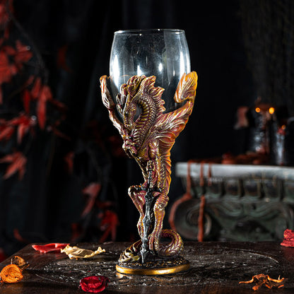 Medieval Dragon Blade Goblet by Ruth Thompson 7oz Goblet for Dungeons and Dragons Fans Unique Fantasy Wine Chalice Goblet for Parties or Gifts