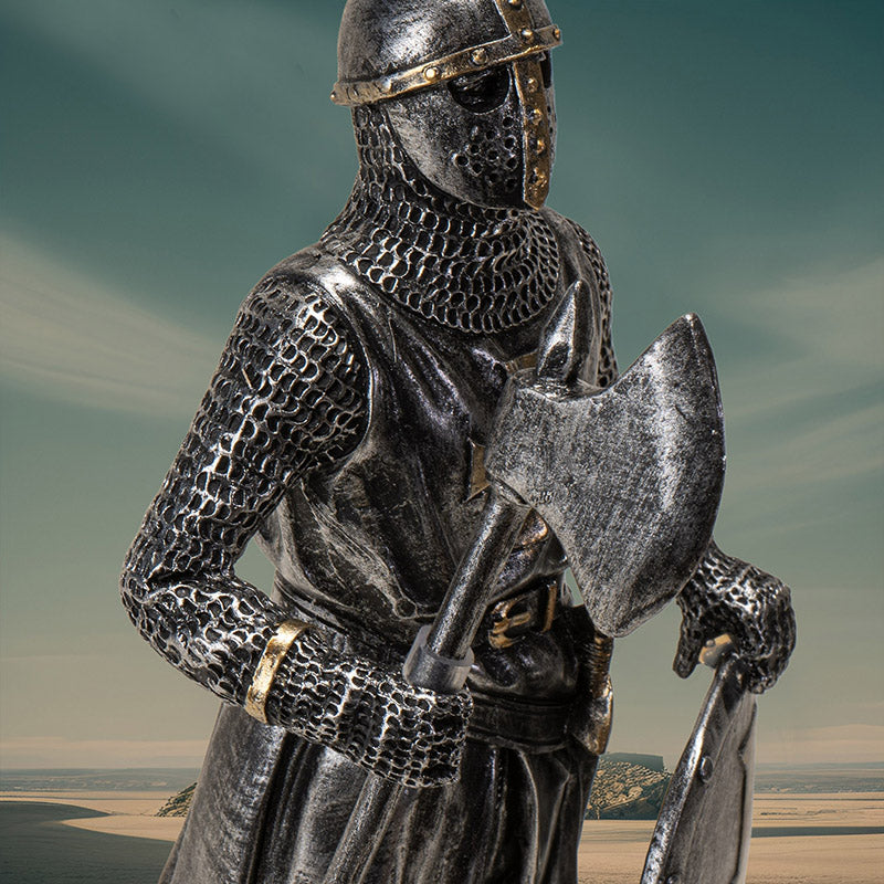 Medieval Knight Figurine withBattle Axe and Shield