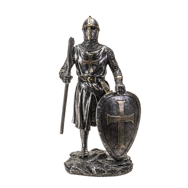 Medieval Knight Figurine withBattle Axe and Shield