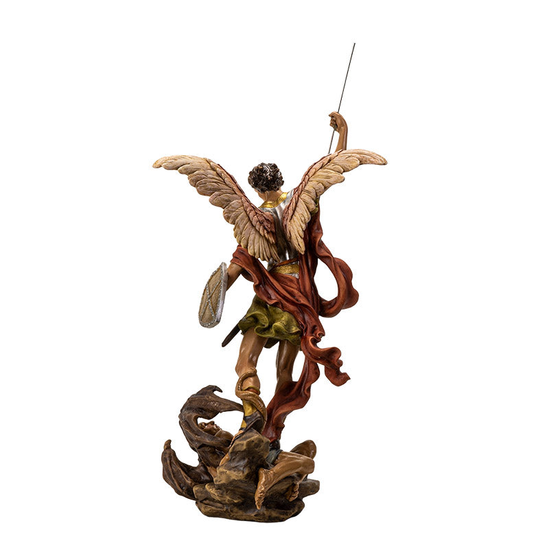 St. Michael Spearing Devil Archangel Statue