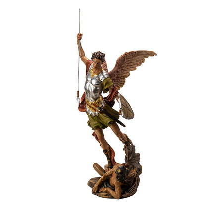 St. Michael Spearing Devil Archangel Statue