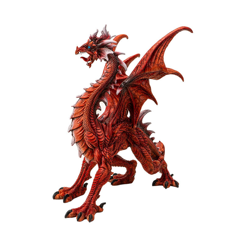 Large Red Dragon Statue 20 Inches