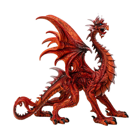 Large Red Dragon Statue 20 Inches