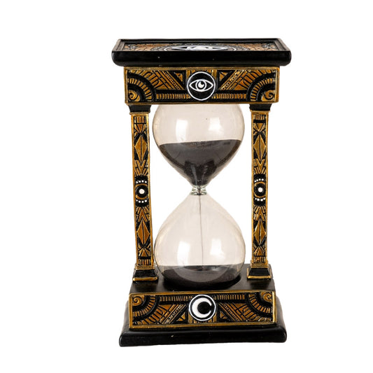 Mystical Sand Timer All Seeing Eye Moon Symbols