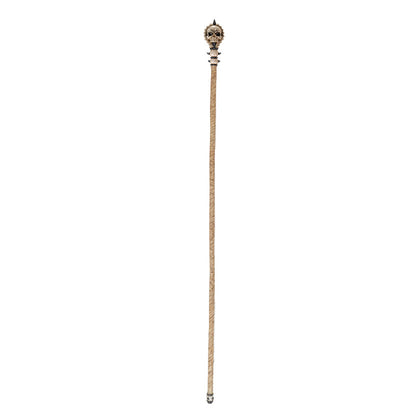 Skull Staff for Witch and Sorcerer Costumes 67 Inches Long Skeleton Costume Staff Ideal for Halloween Cosplay Spooky Home Display