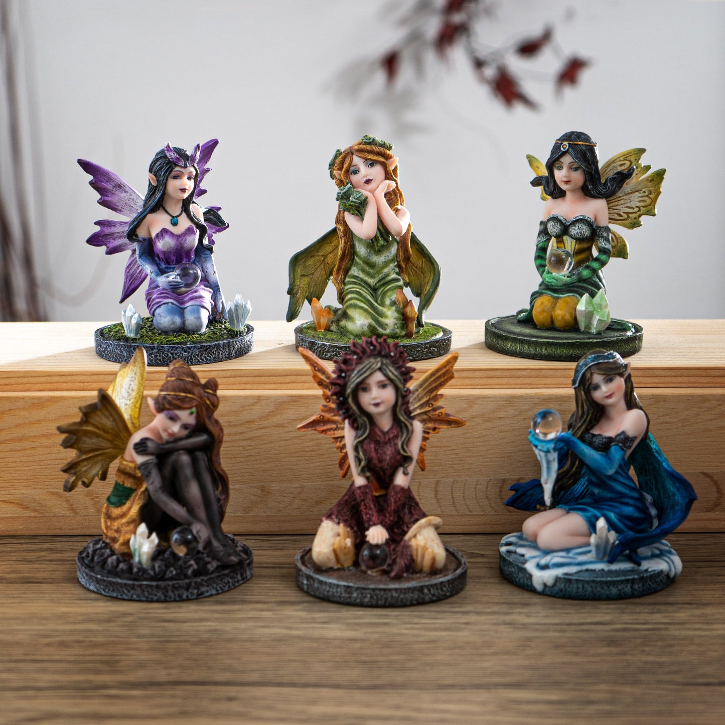 12 Pieces 3" Small Fairy Figurine Bulk Pack Includes 6 Unique Fairy Designs with 2 of Each