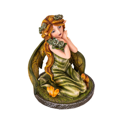 3" Nature Fairy Figurine with Floral and Leaf Wings