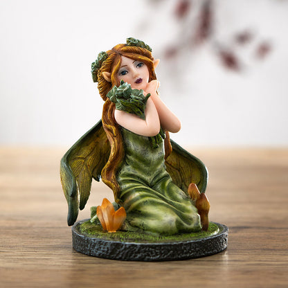 3" Nature Fairy Figurine with Floral and Leaf Wings