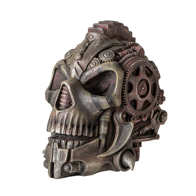 Diesel Punk Skull Figurine 6" Steampunk