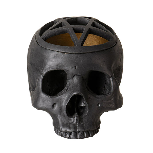 Pentagram Skull Decorative Box Skull Figurine with Removable Lid